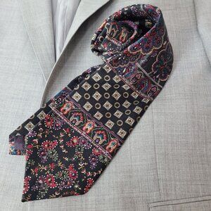 Vintage Givenchy 100% Italian Silk  Men's Tie 1980s Patchwork Pattern Made in US